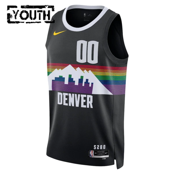 Camiseta Denver Nuggets Personalizada City Edition 2025-26 Negro Swingman para Niño