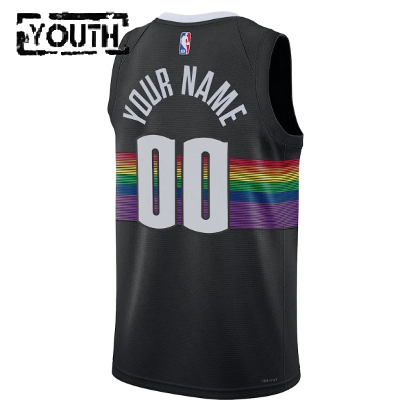 Camiseta Denver Nuggets Personalizada City Edition 2025-26 Negro Swingman para Niño