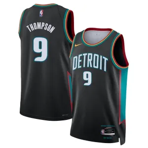 Camiseta Detroit Pistons Ausar Thompson City Edition 2025-26 Negro Swingman para Hombre Camiseta Detroit Pistons Ausar Thompson City Edition 2025-26 Negro Swingman para Hombre