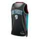 Camiseta Detroit Pistons Ausar Thompson City Edition 2025-26 Negro Swingman para Hombre