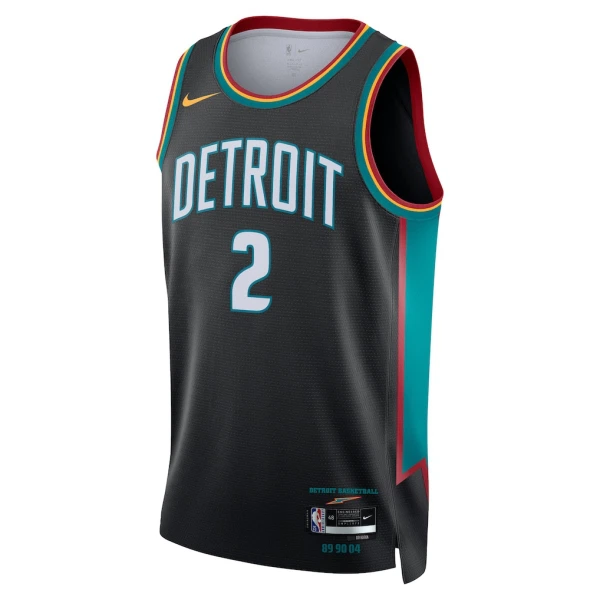 Camiseta Detroit Pistons Cade Cunningham City Edition 2025-26 Negro Swingman para Hombre