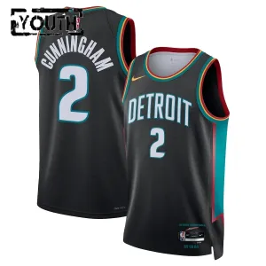 Camiseta Detroit Pistons Cade Cunningham City Edition 2025-26 Negro Swingman para Niño Camiseta Detroit Pistons Cade Cunningham City Edition 2025-26 Negro Swingman para Niño