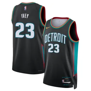 Camiseta Detroit Pistons Jaden Ivey City Edition 2025-26 Negro Swingman para Hombre Camiseta Detroit Pistons Jaden Ivey City Edition 2025-26 Negro Swingman para Hombre