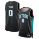 Camiseta Detroit Pistons Jalen Duren City Edition 2025-26 Negro Swingman para Hombre