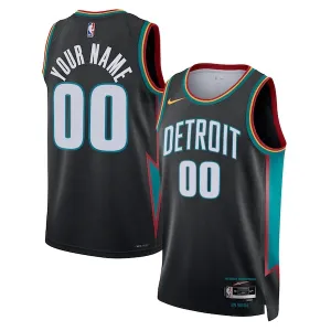 Camiseta Detroit Pistons Personalizada City Edition 2025-26 Negro Swingman para Hombre Camiseta Detroit Pistons Personalizada City Edition 2025-26 Negro Swingman para Hombre
