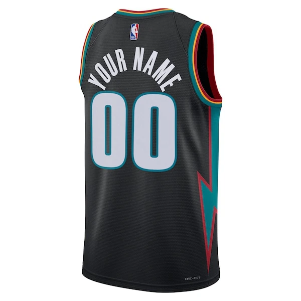Camiseta Detroit Pistons Personalizada City Edition 2025-26 Negro Swingman para Hombre