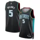 Camiseta Detroit Pistons Ron Holland II City Edition 2025-26 Negro Swingman para Hombre