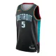 Camiseta Detroit Pistons Ron Holland II City Edition 2025-26 Negro Swingman para Hombre