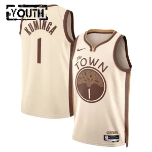 Camiseta Golden State Warriors Jonathan Kuminga City Edition 2025-26 Blanco Swingman para Niño Camiseta Golden State Warriors Jonathan Kuminga City Edition 2025-26 Blanco Swingman para Niño
