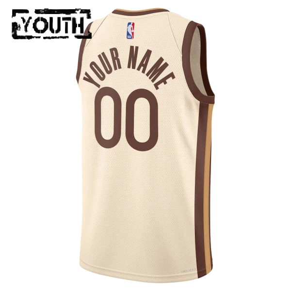 Camiseta Golden State Warriors Personalizada City Edition 2025-26 Blanco Swingman para Niño