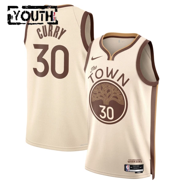 Camiseta Golden State Warriors Stephen Curry City Edition 2025-26 Blanco Swingman para Niño Camiseta Golden State Warriors Stephen Curry City Edition 2025-26 Blanco Swingman para Niño