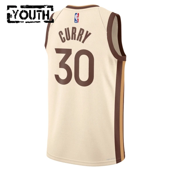 Camiseta Golden State Warriors Stephen Curry City Edition 2025-26 Blanco Swingman para Niño