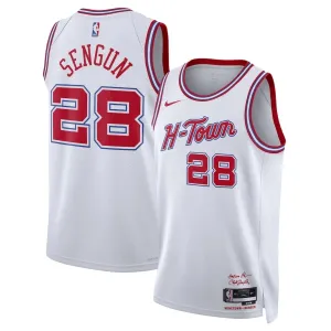 Camiseta Houston Rockets Alperen Sengun City Edition 2025-26 Blanco Swingman para Hombre Camiseta Houston Rockets Alperen Sengun City Edition 2025-26 Blanco Swingman para Hombre