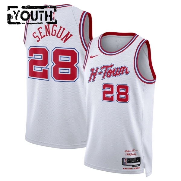Camiseta Houston Rockets Alperen Sengun City Edition 2025-26 Blanco Swingman para Niño