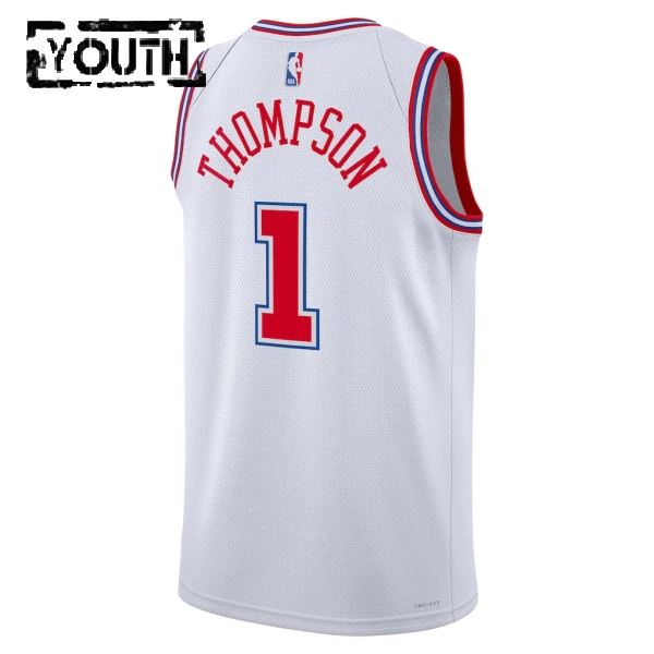 Camiseta Houston Rockets Amen Thompson City Edition 2025-26 Blanco Swingman para Niño