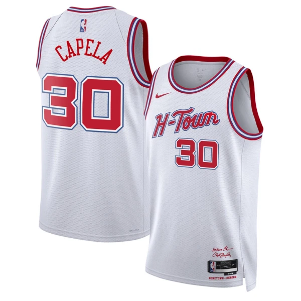 Camiseta Houston Rockets Clint Capela City Edition 2025-26 Blanco Swingman para Hombre