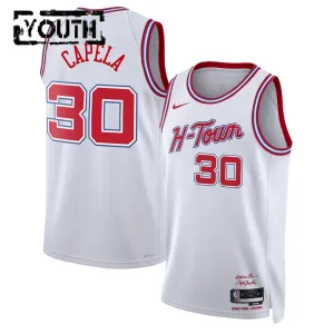 Camiseta Houston Rockets Clint Capela City Edition 2025-26 Blanco Swingman para Niño Camiseta Houston Rockets Clint Capela City Edition 2025-26 Blanco Swingman para Niño