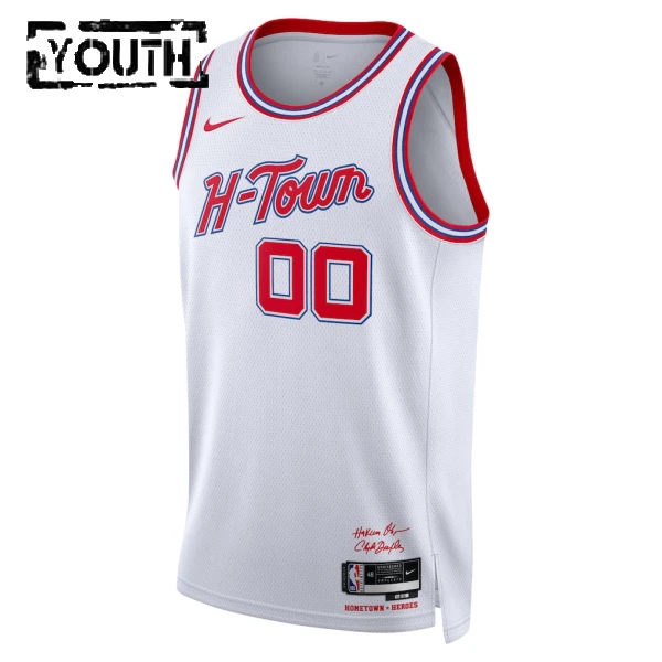 Camiseta Houston Rockets Personalizada City Edition 2025-26 Blanco Swingman para Niño