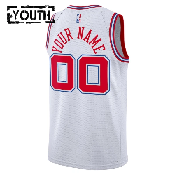 Camiseta Houston Rockets Personalizada City Edition 2025-26 Blanco Swingman para Niño