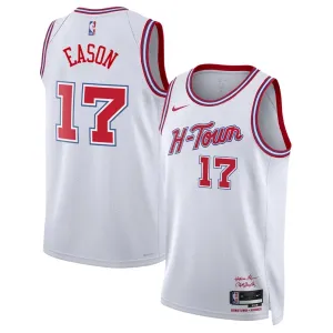 Camiseta Houston Rockets Tari Eason City Edition 2025-26 Blanco Swingman para Hombre Camiseta Houston Rockets Tari Eason City Edition 2025-26 Blanco Swingman para Hombre