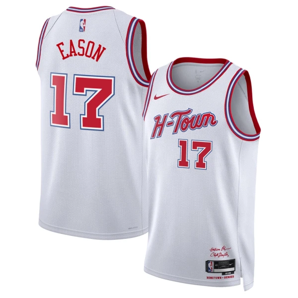 Camiseta Houston Rockets Tari Eason City Edition 2025-26 Blanco Swingman para Hombre