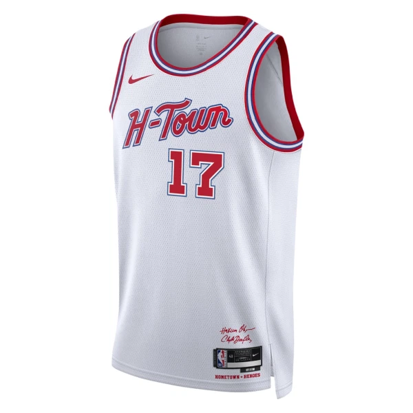 Camiseta Houston Rockets Tari Eason City Edition 2025-26 Blanco Swingman para Hombre