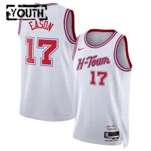 Camiseta Houston Rockets Tari Eason City Edition 2025-26 Blanco Swingman para Niño Camiseta Houston Rockets Tari Eason City Edition 2025-26 Blanco Swingman para Niño