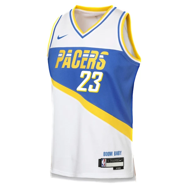 Camiseta Indiana Pacers Aaron Nesmith City Edition 2025-26 Blanco Swingman para Hombre