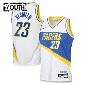 Camiseta Indiana Pacers Aaron Nesmith City Edition 2025-26 Blanco Swingman para Niño Camiseta Indiana Pacers Aaron Nesmith City Edition 2025-26 Blanco Swingman para Niño