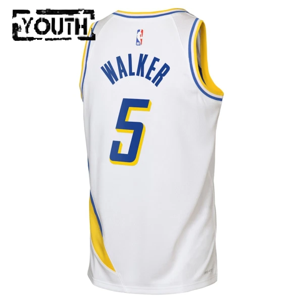 Camiseta Indiana Pacers Jarace Walker City Edition 2025-26 Blanco Swingman para Niño