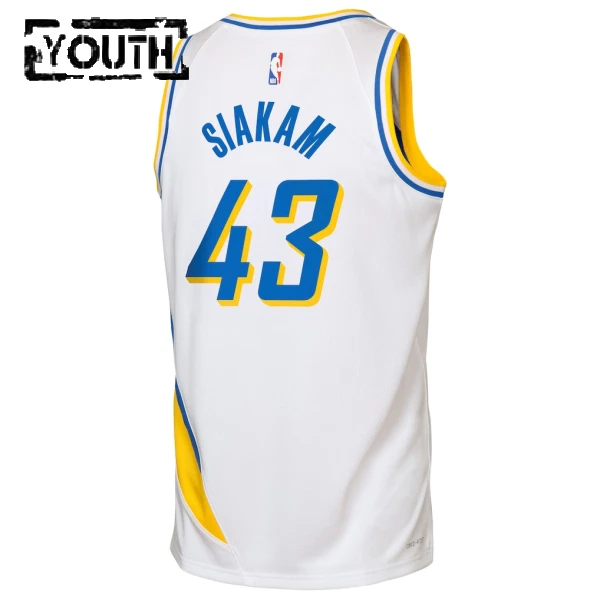 Camiseta Indiana Pacers Pascal Siakam City Edition 2025-26 Blanco Swingman para Niño