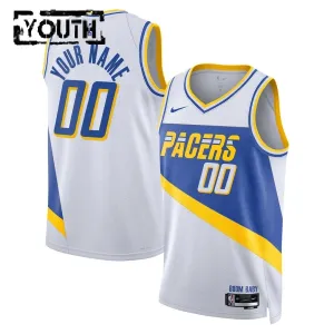 Camiseta Indiana Pacers Personalizada City Edition 2025-26 Blanco Swingman para Niño Camiseta Indiana Pacers Personalizada City Edition 2025-26 Blanco Swingman para Niño