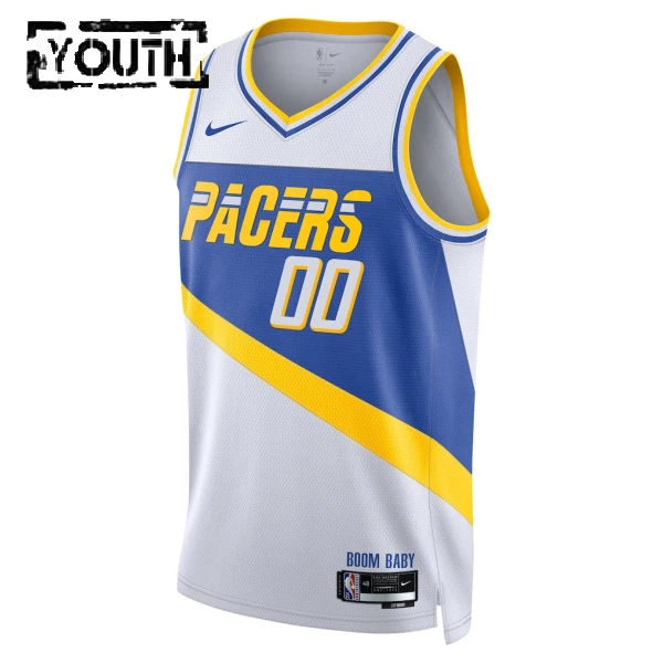 Camiseta Indiana Pacers Personalizada City Edition 2025-26 Blanco Swingman para Niño