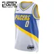 Camiseta Indiana Pacers Tyrese Haliburton City Edition 2025-26 Blanco Swingman para Niño