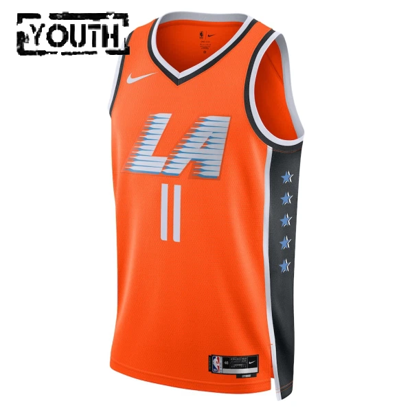 Camiseta LA Clippers Brook Lopez City Edition 2025-26 Naranja Swingman para Niño