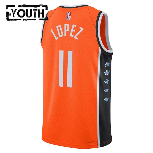Camiseta LA Clippers Brook Lopez City Edition 2025-26 Naranja Swingman para Niño