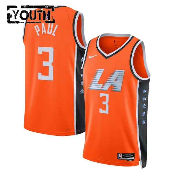Camiseta LA Clippers Chris Paul City Edition 2025-26 Naranja Swingman para Niño