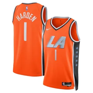 Camiseta LA Clippers James Harden City Edition 2025-26 Naranja Swingman para Hombre Camiseta LA Clippers James Harden City Edition 2025-26 Naranja Swingman para Hombre