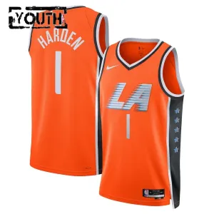 Camiseta LA Clippers James Harden City Edition 2025-26 Naranja Swingman para Niño Camiseta LA Clippers James Harden City Edition 2025-26 Naranja Swingman para Niño