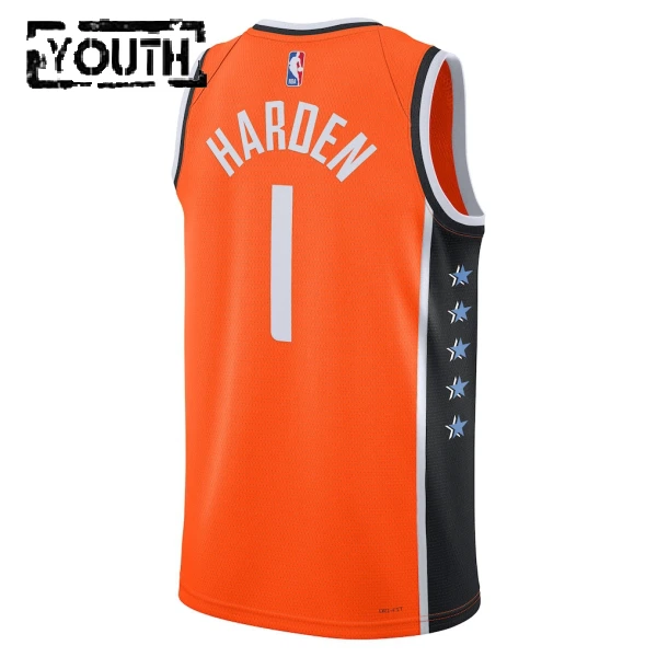 Camiseta LA Clippers James Harden City Edition 2025-26 Naranja Swingman para Niño