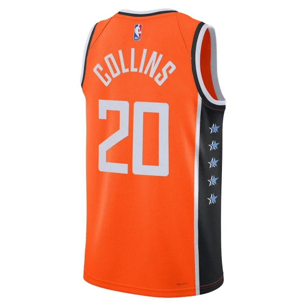 Camiseta LA Clippers John Collins City Edition 2025-26 Naranja Swingman para Hombre