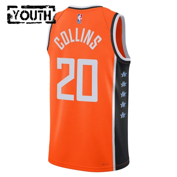 Camiseta LA Clippers John Collins City Edition 2025-26 Naranja Swingman para Niño