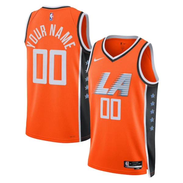 Camiseta LA Clippers Personalizada City Edition 2025-26 Naranja Swingman para Hombre