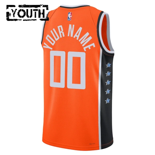 Camiseta LA Clippers Personalizada City Edition 2025-26 Naranja Swingman para Niño