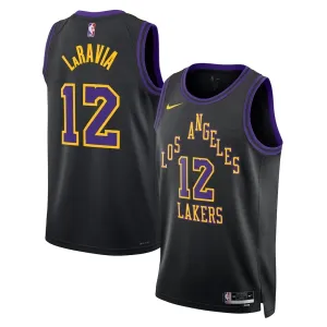 Camiseta Los Angeles Lakers Jake Laravia City Edition 2025-26 Negro Swingman para Hombre Camiseta Los Angeles Lakers Jake Laravia City Edition 2025-26 Negro Swingman para Hombre