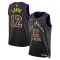 Camiseta Los Angeles Lakers Jake Laravia City Edition 2025-26 Negro Swingman para Hombre