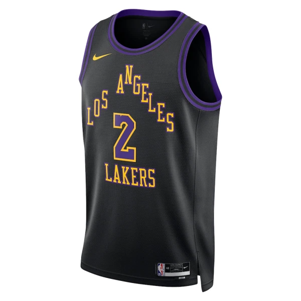 Camiseta Los Angeles Lakers Jarred Vanderbilt City Edition 2025-26 Negro Swingman para Hombre