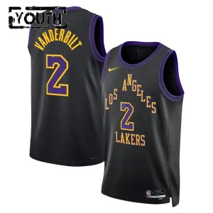 Camiseta Los Angeles Lakers Jarred Vanderbilt City Edition 2025-26 Negro Swingman para Niño Camiseta Los Angeles Lakers Jarred Vanderbilt City Edition 2025-26 Negro Swingman para Niño