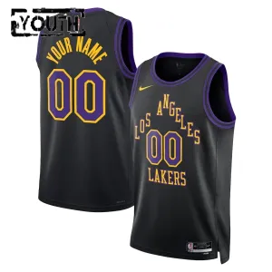 Camiseta Los Angeles Lakers Personalizada City Edition 2025-26 Negro Swingman para Niño Camiseta Los Angeles Lakers Personalizada City Edition 2025-26 Negro Swingman para Niño