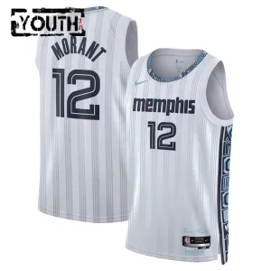 Camiseta Memphis Grizzlies Ja Morant City Edition 2025-26 Gris Swingman para Niño Camiseta Memphis Grizzlies Ja Morant City Edition 2025-26 Gris Swingman para Niño